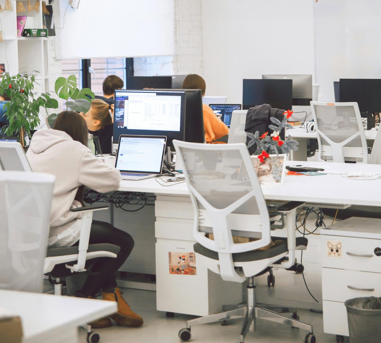 People working in office